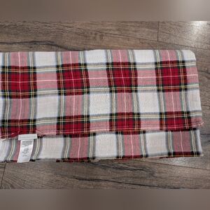 Pottery Barn Swaddle Christmas Holiday Red Plaid Blanket Organic Cotton Baby